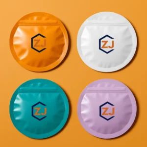 Circle shaped mylar pouch