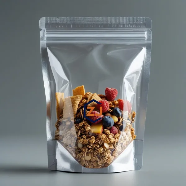 Transparent mylar packaging bag