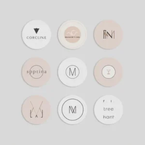 Printed circle stickers