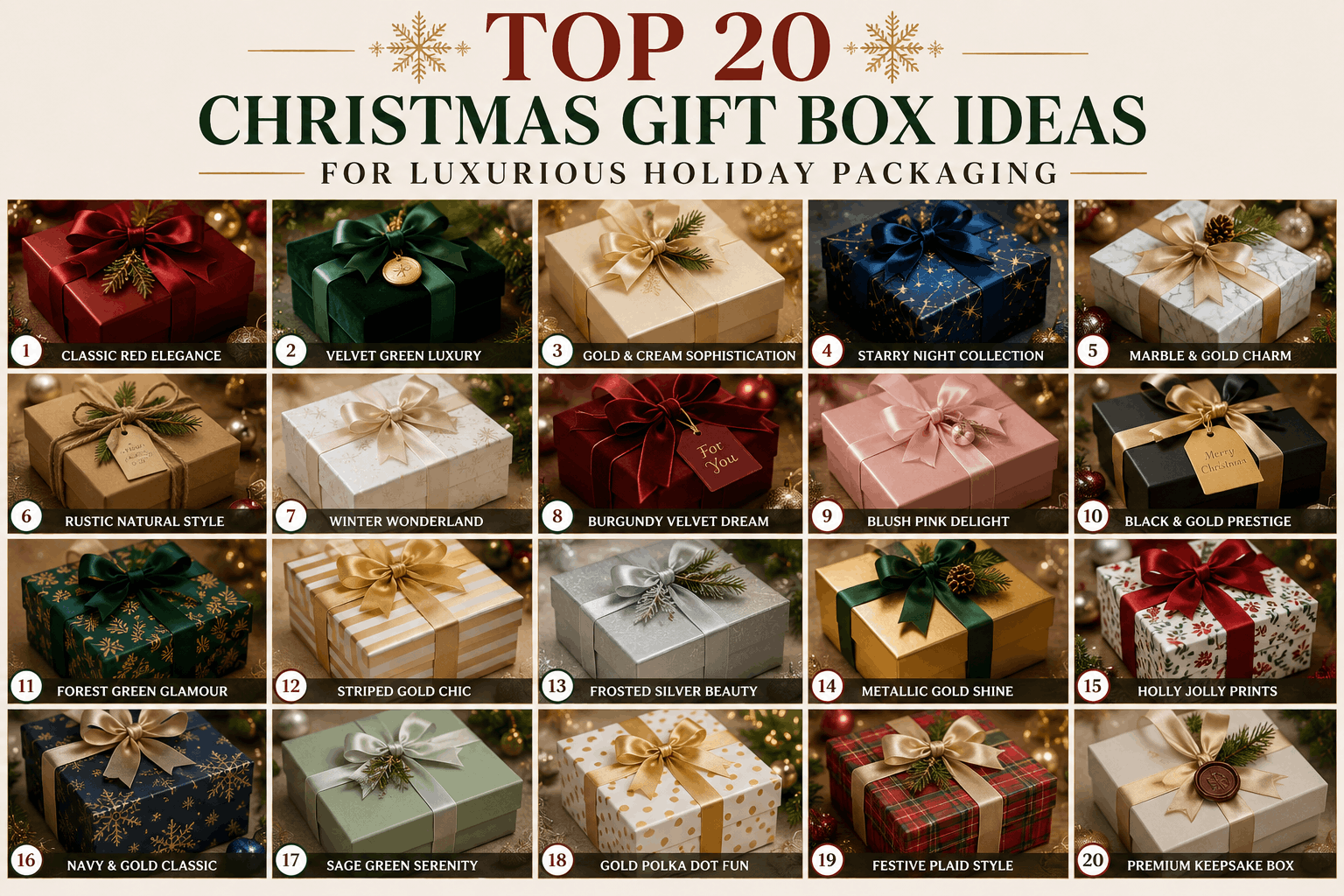 Top 20 Christmas Gift Box Ideas for Luxurious Holiday Packaging!