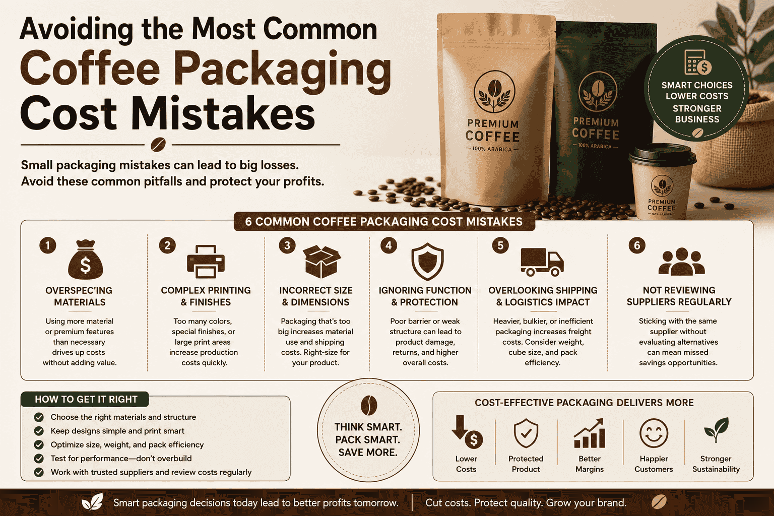 Avoiding the Most Common Coffee Packaging Cost Mistakes