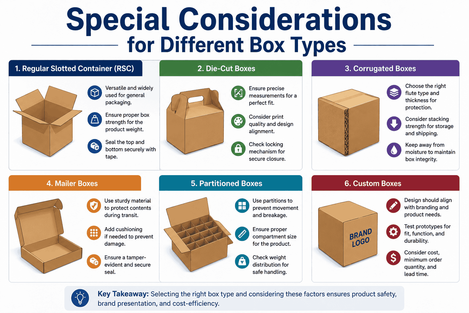 Special Considerations for Different Box Types