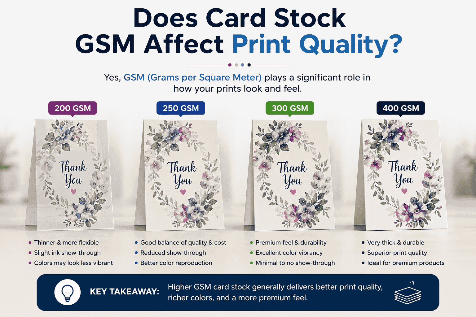 Does Card Stock GSM Affect Print Quality