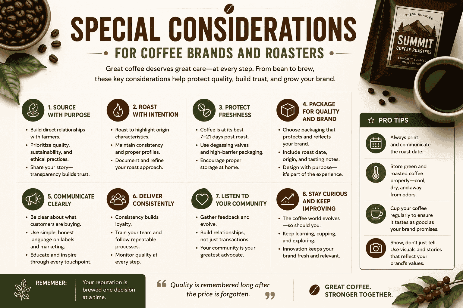 Special Considerations for Coffee Brands and Roasters