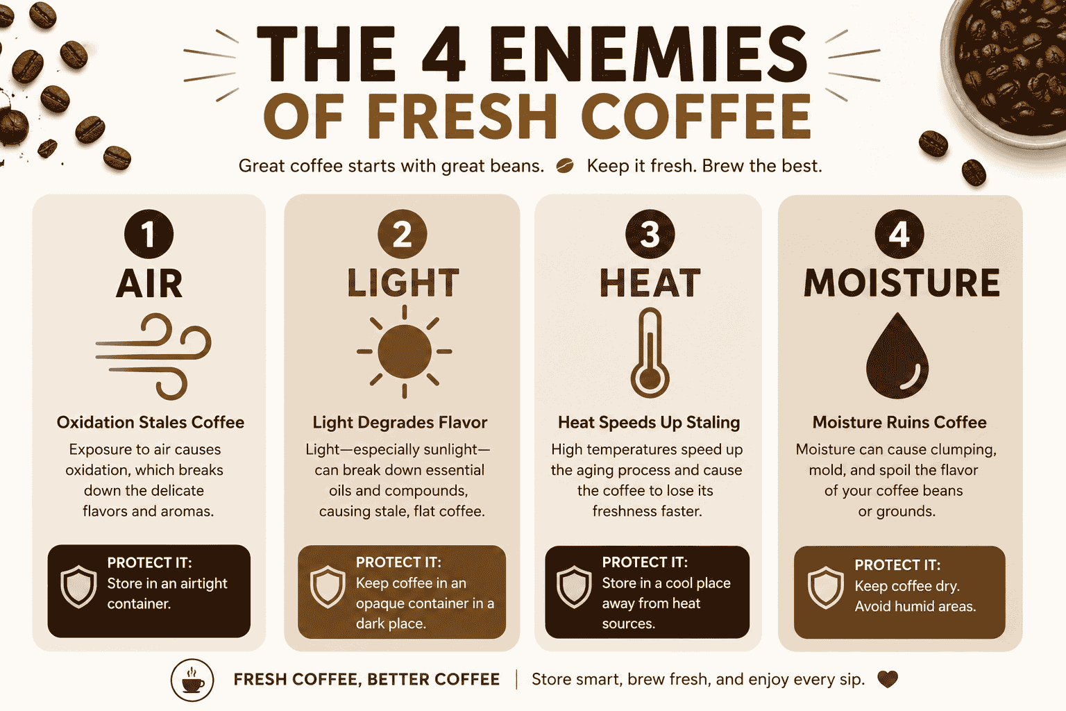 The 4 Enemies of Fresh Coffee