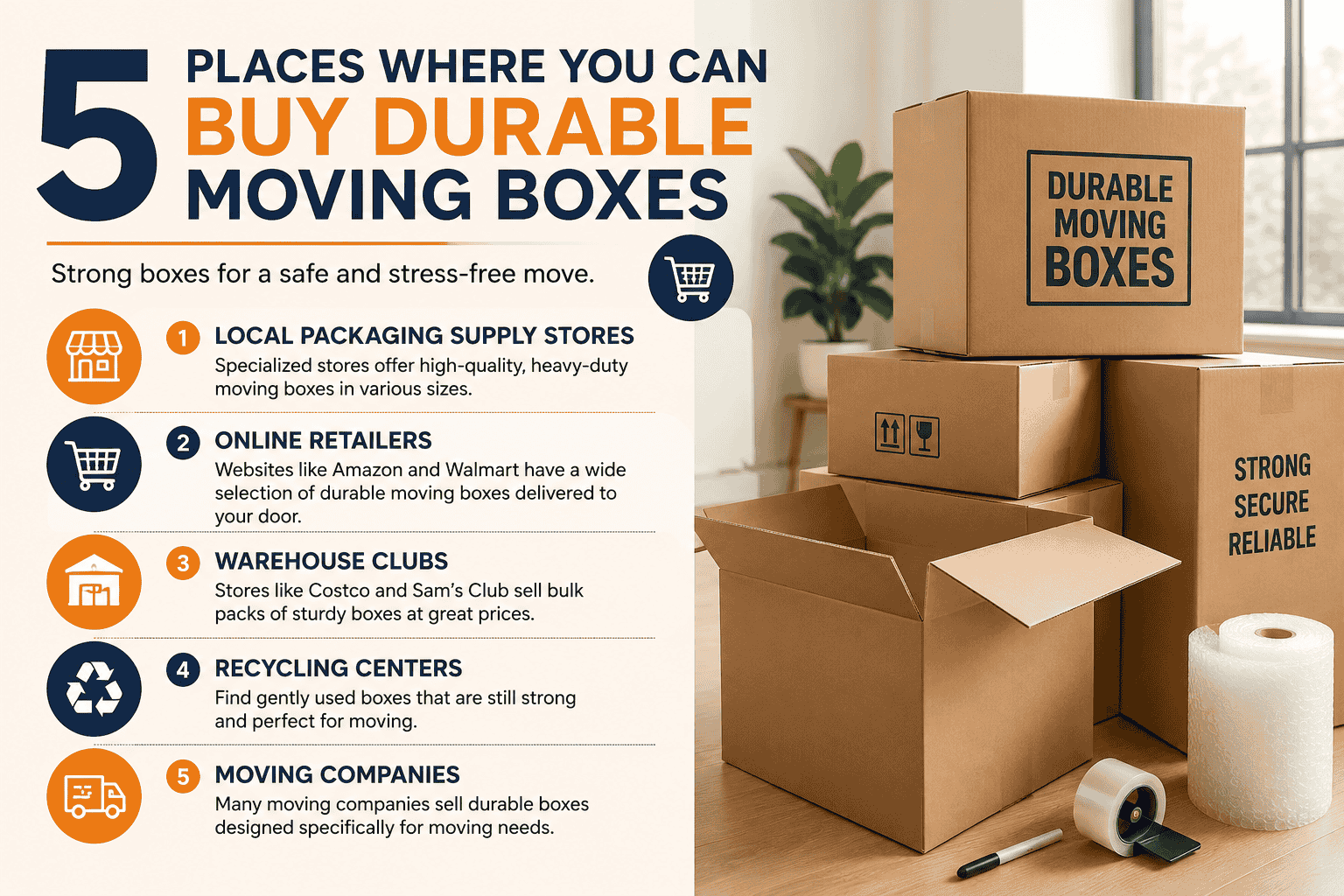 5 Places Where You Can Buy Durable Moving Boxes