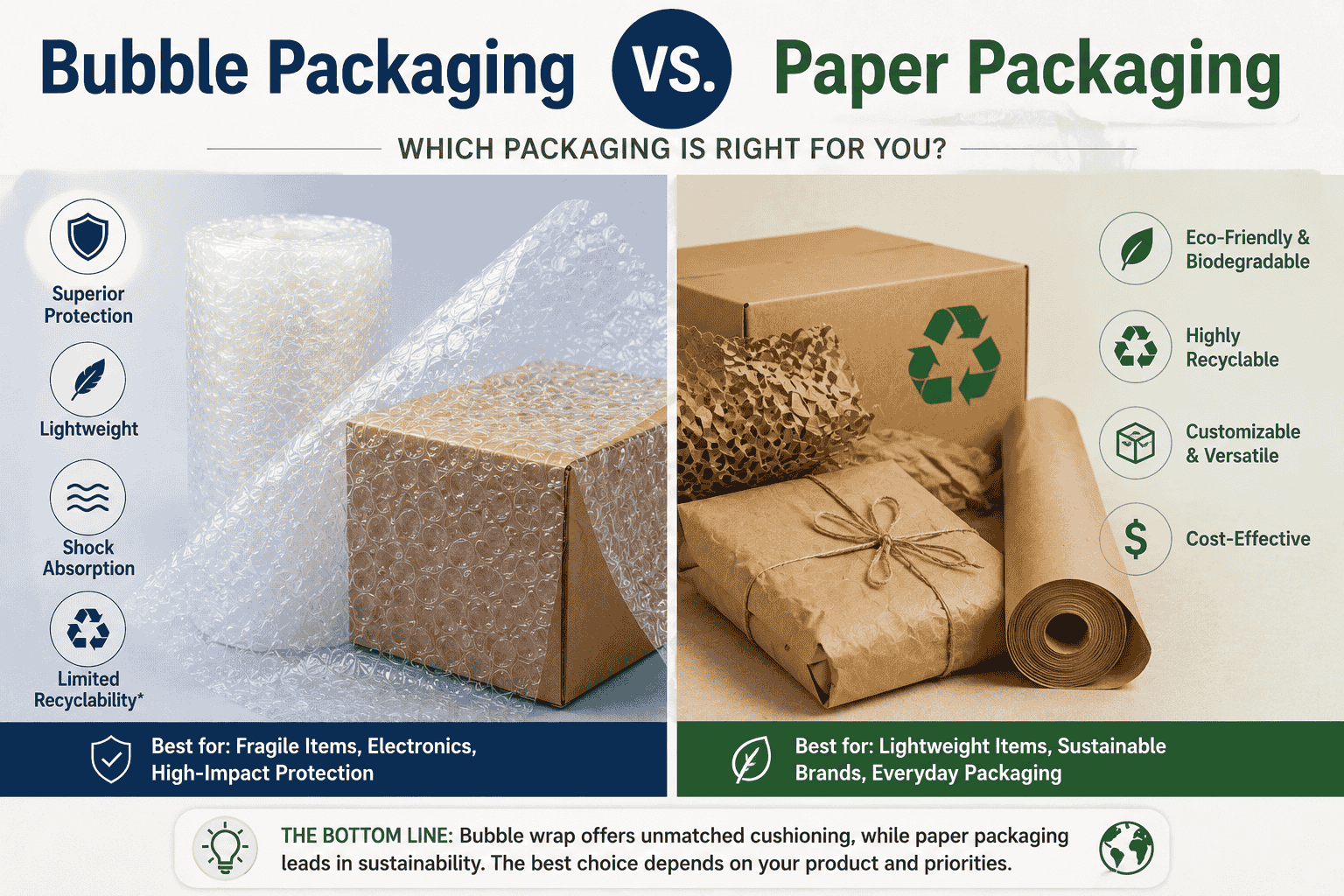 Bubble Packaging vs. Paper Packaging