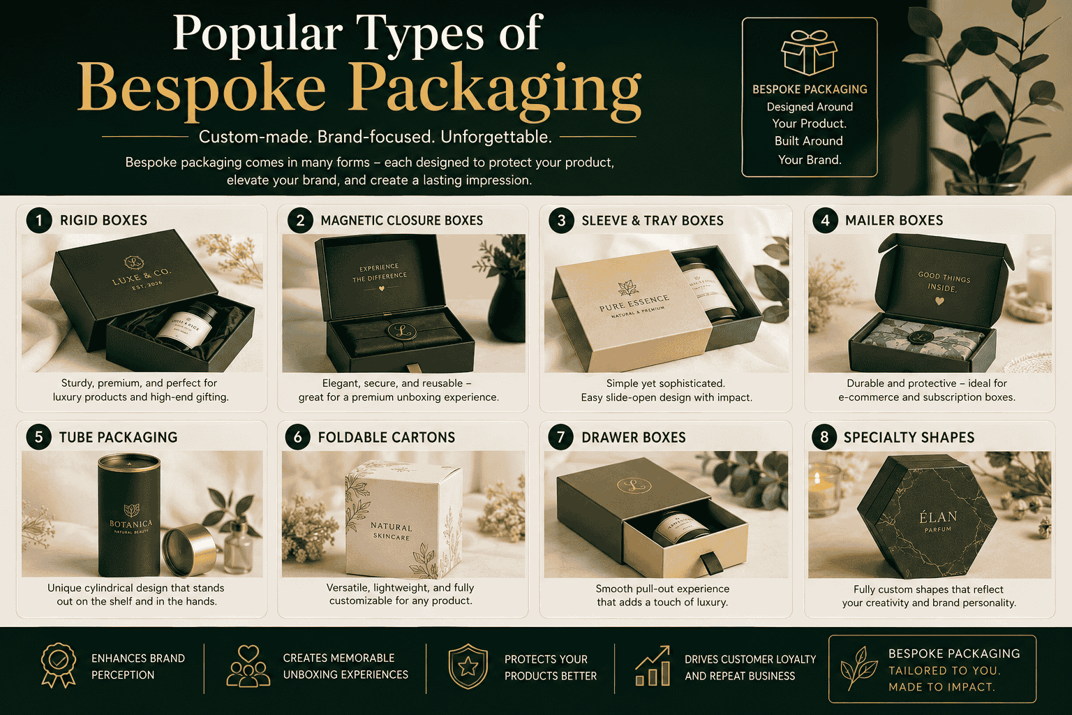 Popular Types of Bespoke Packaging