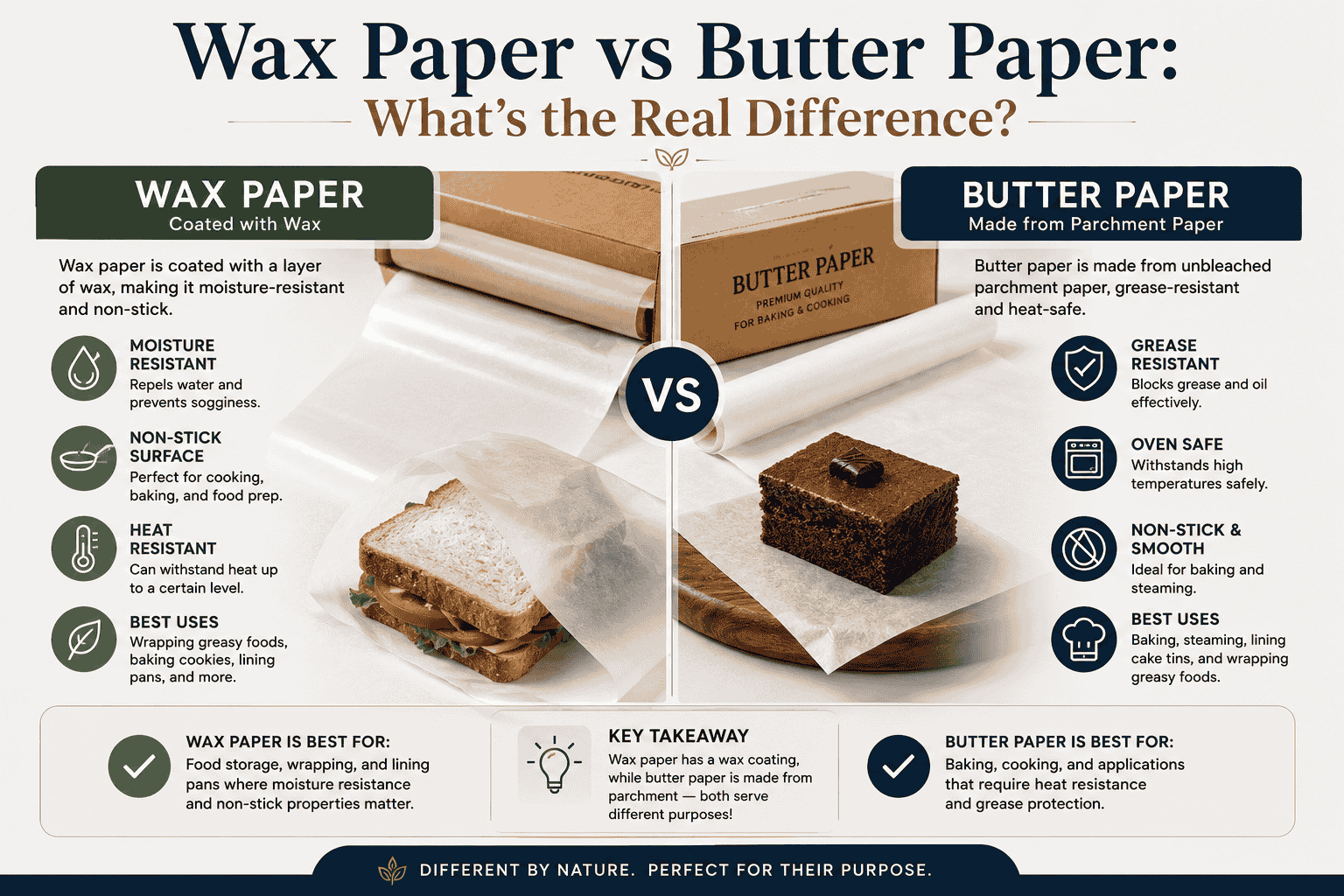 Wax Paper vs Butter Paper