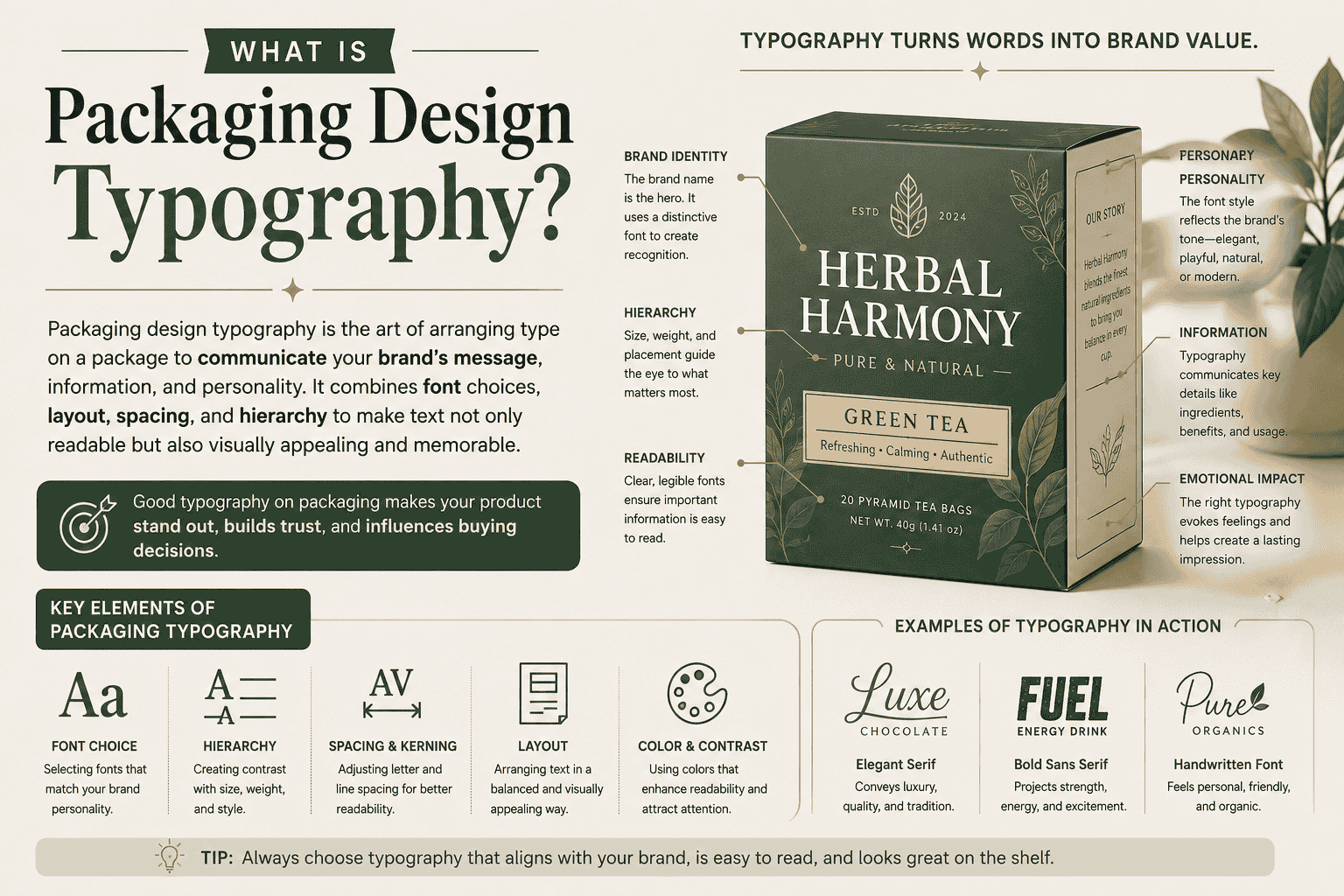 Packaging Typography for Different Product Categories