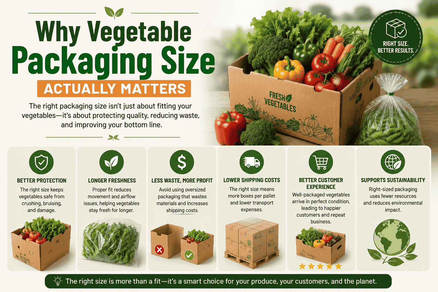 Why Vegetable Packaging Size Actually Matters