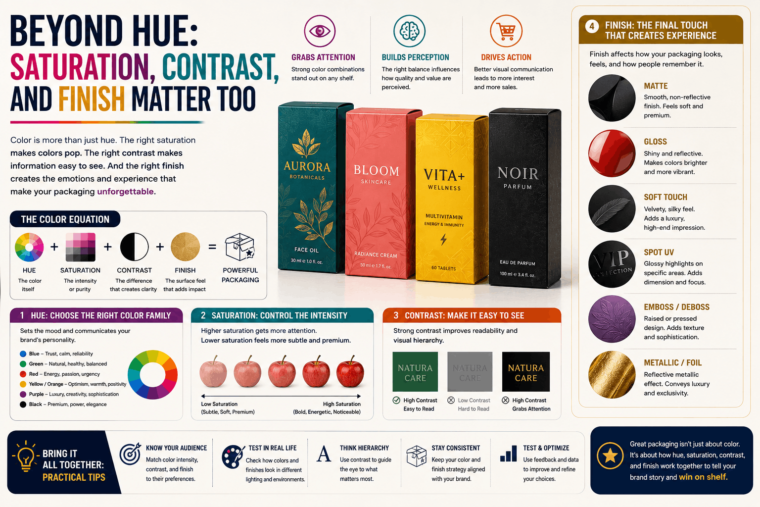 Beyond Hue Saturation, Contrast, and Finish Matter Too