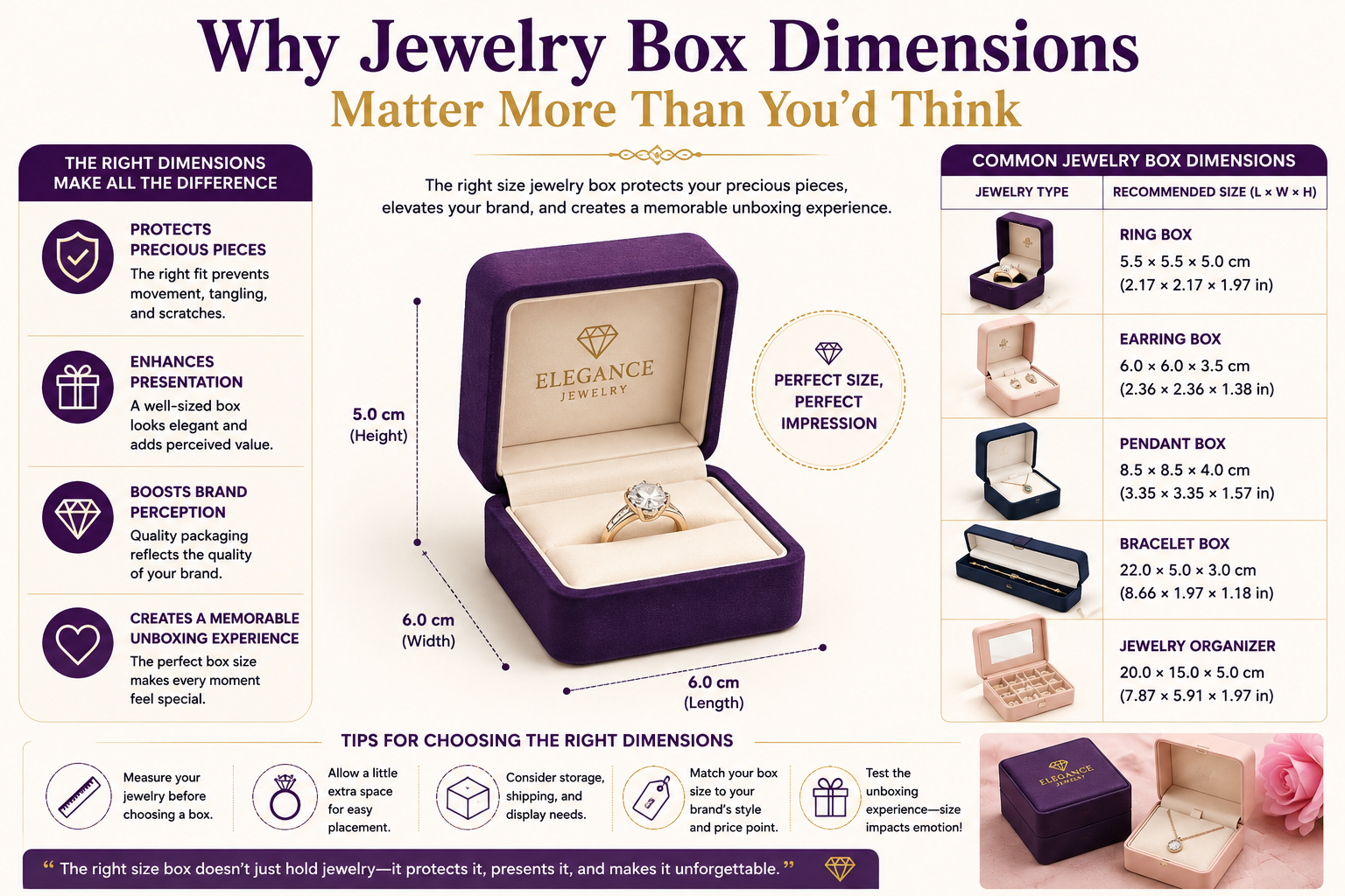 Why Jewelry Box Dimensions Matter More Than You'd Think