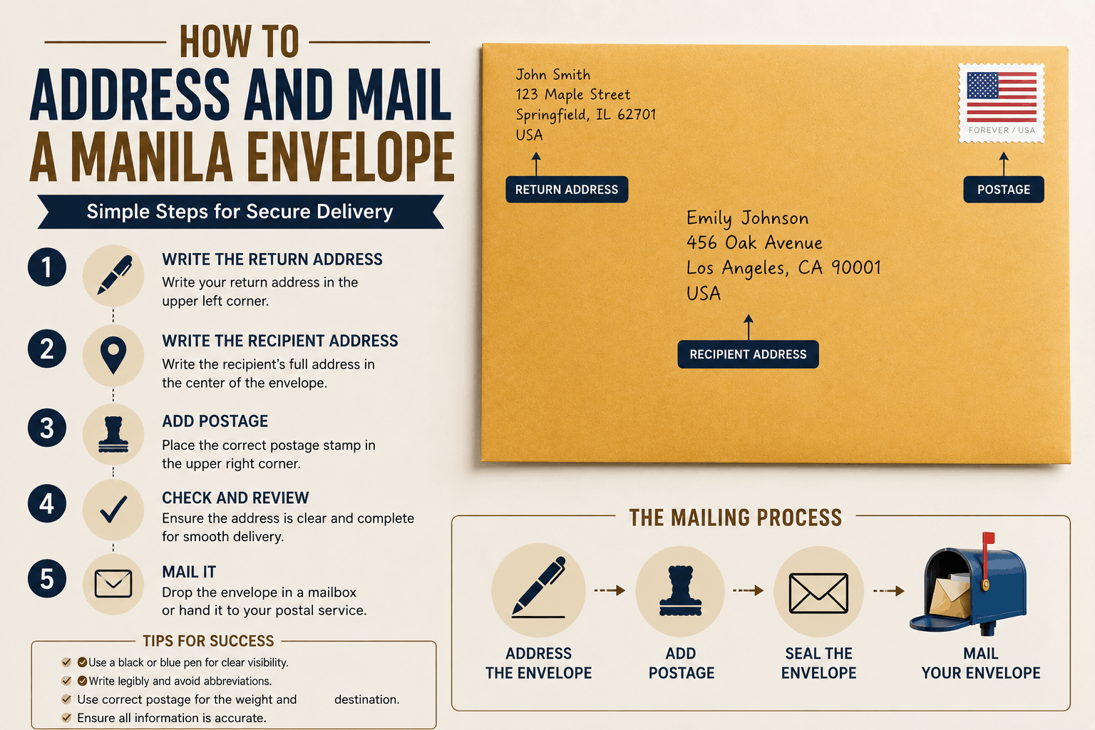 How to Address and Mail a Manila Envelope