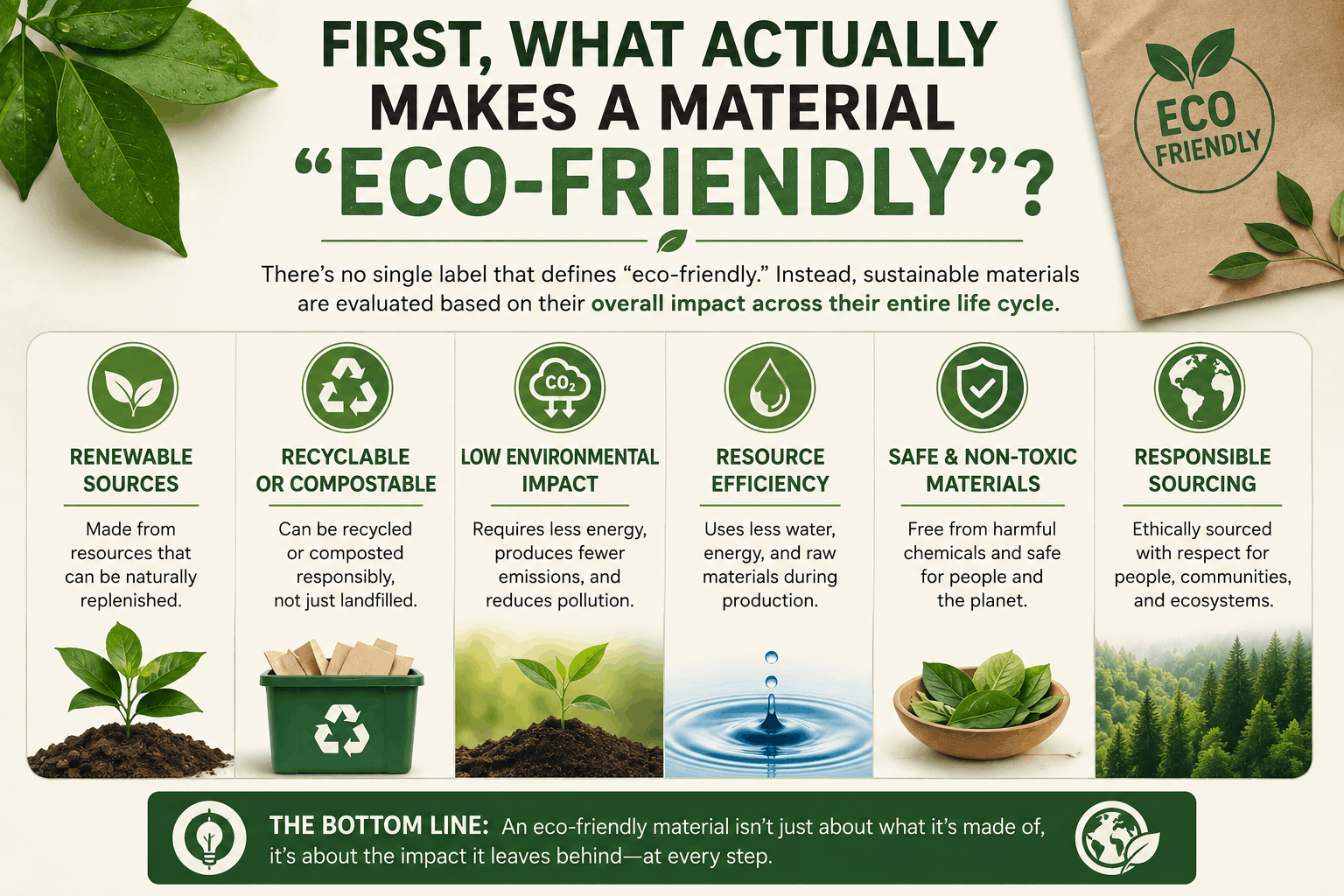 First, What Actually Makes a Material Eco-Friendly