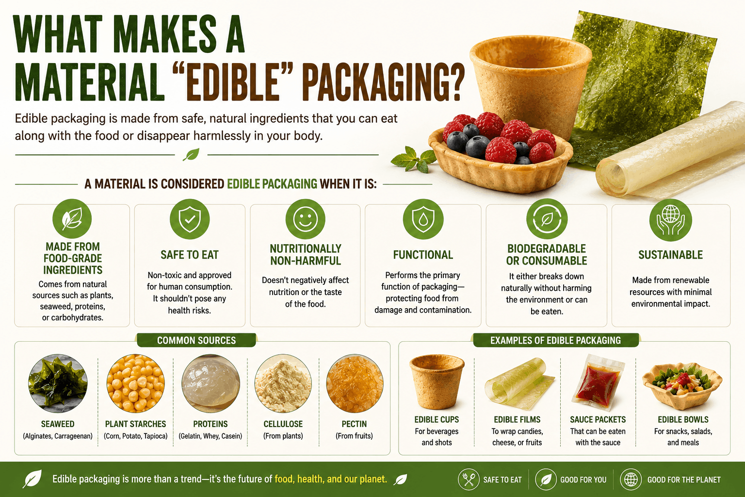 What Makes a Material Edible Packaging