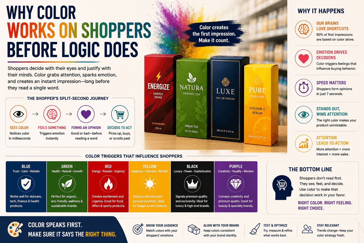 Why Color Works on Shoppers Before Logic Does